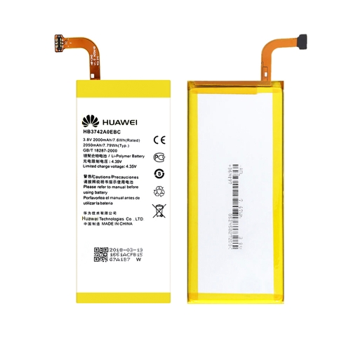 HB3742A0EBC 3.8V 2000mAh Replacement Battery For Huawei Ascend P6 P7 mini Mobile Phone Battery