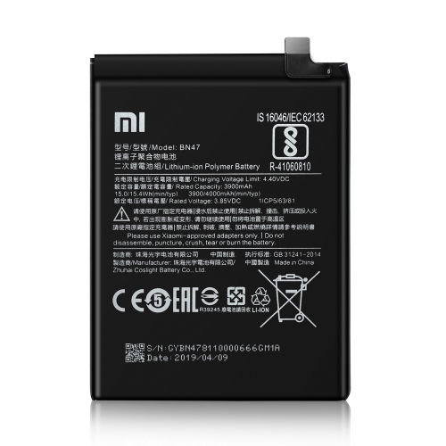 BN47 Replacement Battery for Xiaomi Redmi 6 Pro Mi A2 Lite 3900mAh High Quality