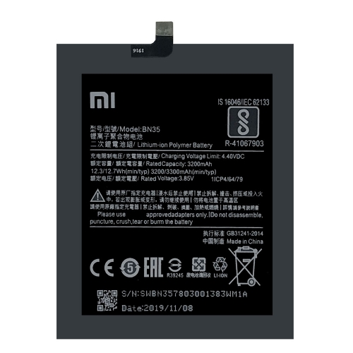 BN35 Battery For Xiaomi Redmi 5 Top Quality Lithium-ion Polymer 3200 - 3300mAh