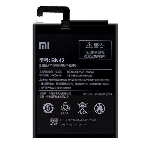 BN42 battery For Xiaomi Redmi 4 Genuine Xiaomi Batteries 40004100mAh Replacement Batteria