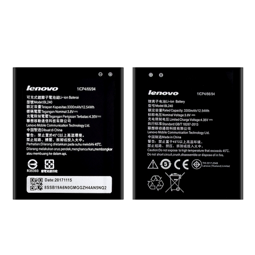 BL240 3.8V 3300mAh Battery For Lenovo Note 8 A936 A938T