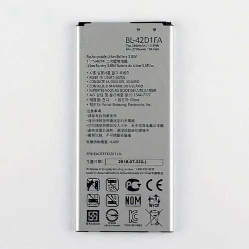 BL-42D1FA For LG G5 mini K6 42D1FA BL42D1FA 3.85V 2800mAh Replacement Battery