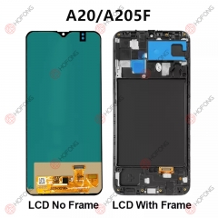 Touch Digitizer Assembly for Samsung Galaxy A20 A205 A205G A205F SM-A205F/DS A205FN A205GN/DS with frame