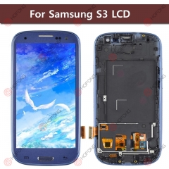 LCD Display Touch Digitizer Assembly for Samsung Galaxy S3 I9300 with frame