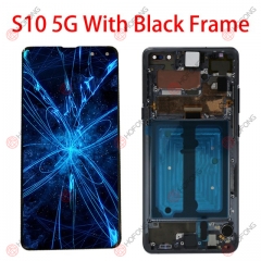 LCD Display Touch Digitizer Assembly for Samsung Galaxy S10 5G G977 with frame