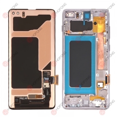 LCD Display Touch Digitizer Assembly for Samsung Galaxy S10 Plus SM-G9750 G975F with frame