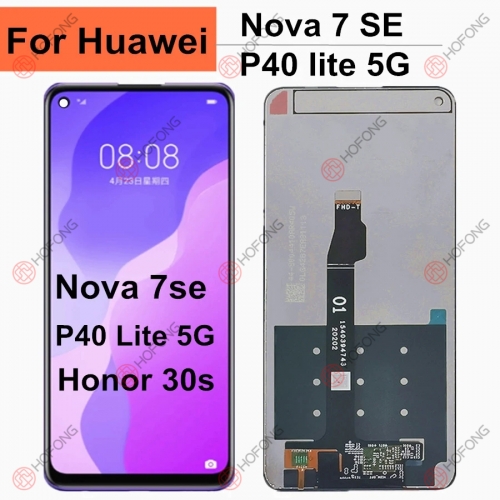 LCD Display + Touchscreen Assembly for Huawei Nova 7 SE Honor 30s/P40 Lite 5G CDY-AN90