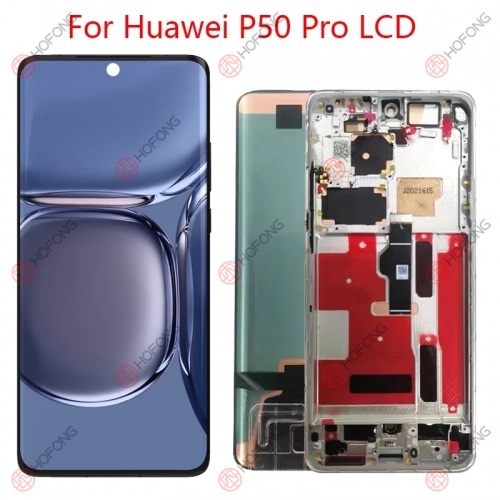 LCD Display + Touchscreen Assembly for Huawei P50 Pro JAD-AL50 JAD-AL00 With Frame