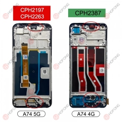 LCD Display + Touchscreen Assembly for OPPO A74 5G With Frame