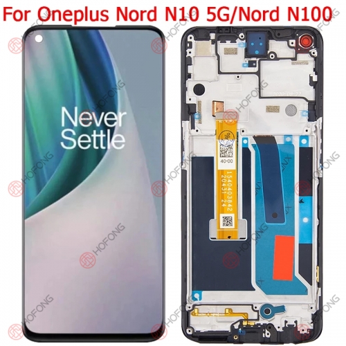 LCD Display + Touchscreen Assembly for Oneplus Nord N10 5G Nord N100 BE2029 With Frame