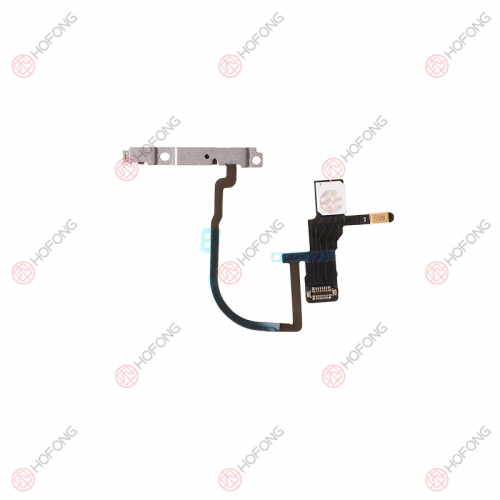 Power Switch Flex Cable Replacement with Metal Plate For iPhone XS