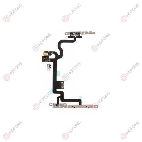 Power Switch Volume Flex Cable with Metal Plate For iPhone 7 Replacement Parts