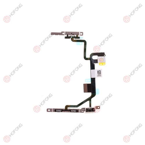 Power Switch Volume Flex Cable with Metal Plate For iPhone 8 Replacement