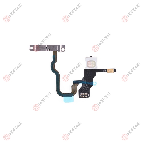 Power Switch Flex Cable with Metal Plate Replacement For iPhone X
