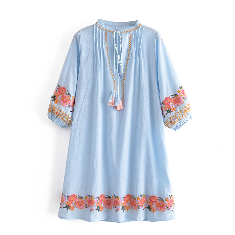 Custom wholesale embroidery Bohemian dress