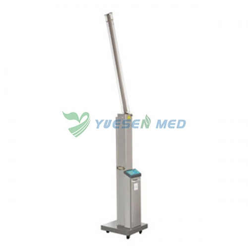 30W Mobile stainless steel double tube ultraviolet sterilization lamp with infrared sensor FY-30DSI
