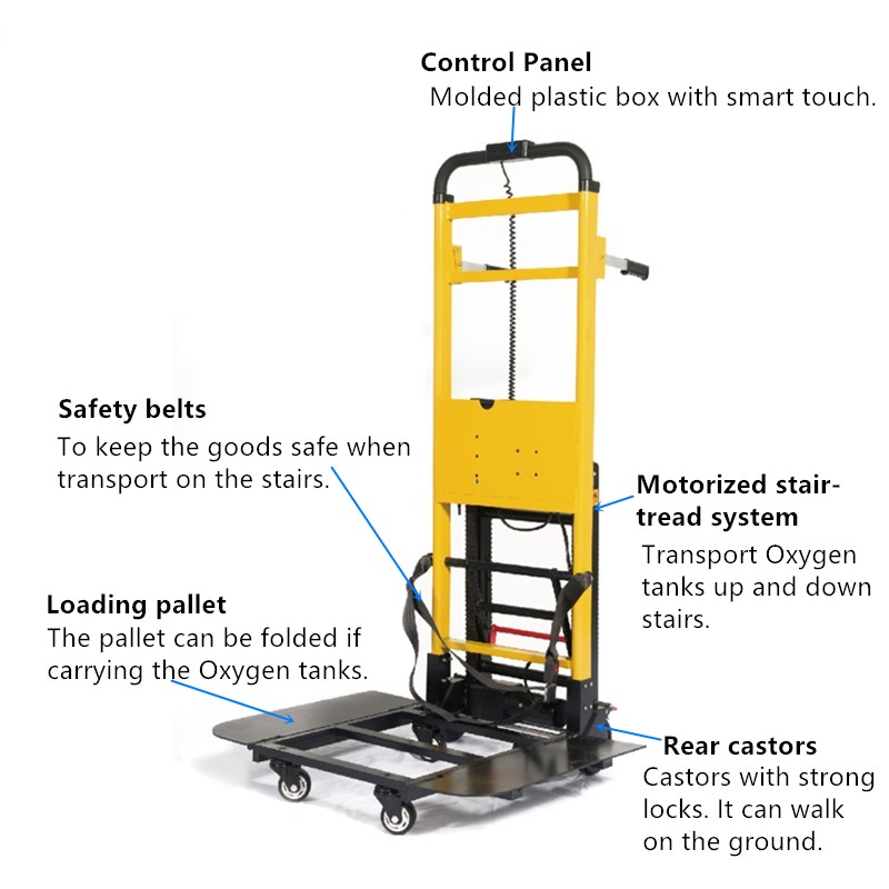 Carretilla de escalada de escaleras con tanques de oxígeno YSDW-11B