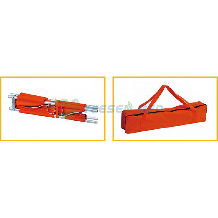 Hospital Rescue Aluminum Alloy Folding Emergency Stretcher YSDW-F002X