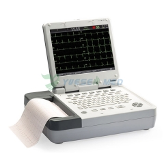 Dispositivo de electrocardiograma SE-12 Máquinas de electrocardiógrafo con pantalla táctil de ECG de 12 canales y 12 derivaciones