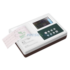 YSECG-03H Eletrocardiograma de ECG portátil Máquina de ECG de 3 canais 12 derivações