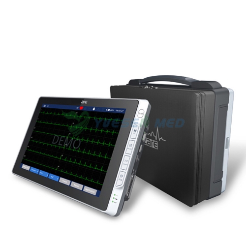 Máquina YSECG-i12B de EKG portátil com tela de toque de 10,4 polegadas e 12 derivações