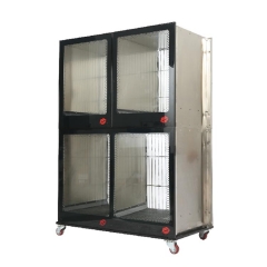 Cage pour animaux de compagnie d'affichage en acier inoxydable YSKA-505D