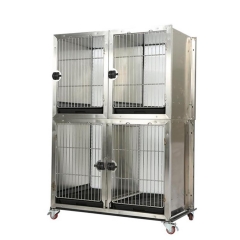 Cage pour animaux de compagnie d'affichage en acier inoxydable YSKA-505D