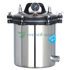 Esterilizador de vapor a presión portátil eléctrico o calentado con GLP YSMJ-LM18