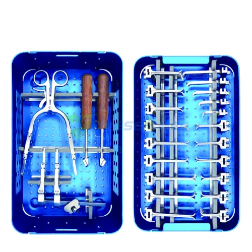 Conjunto de instrumentos de distração cervical para hospital de animais Conjunto de instrumentos cirúrgicos gerais