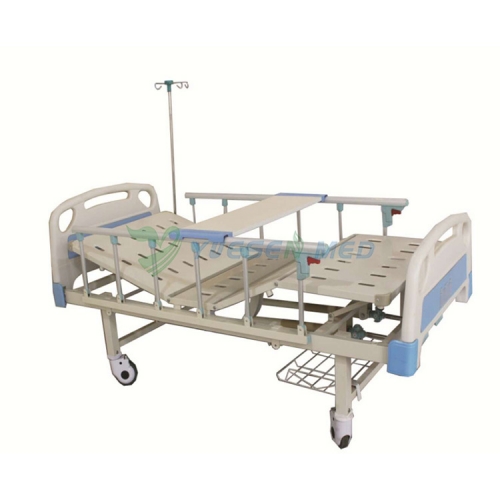 Cama de hospital con manivelas dobles manuales ABS YSGH1013-a