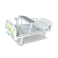 Cama de enfermagem de manivela única manual luxuosa YSGH1019