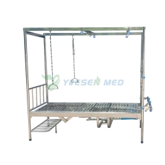 Cama ortopédica de acero inoxidable con cuatro manivelas YSGH1015-d