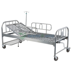 Cama de hospital de manivela única de aço inoxidável YSGH1027