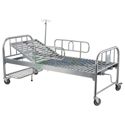 Stainless Steel Single Crank Hospital Bed YSGH1027