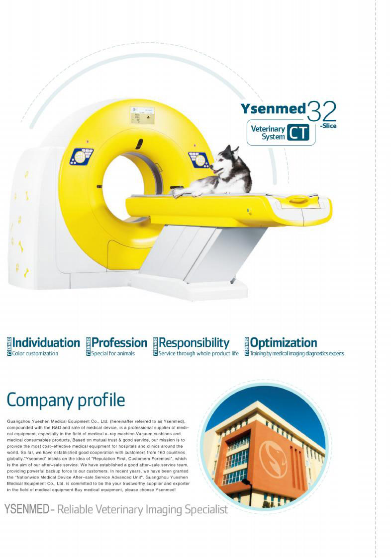 Animais CT Scanner YSENMED 32 VET CT Máquina