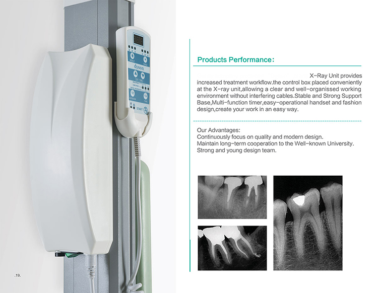 YSX1007W Unidade de raios-x odontológica montada na parede