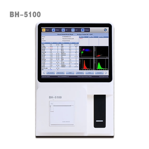 Analizador de hematología de 5 partes Máquina para contar sangre Contador de glóbulos URIT BH-5100