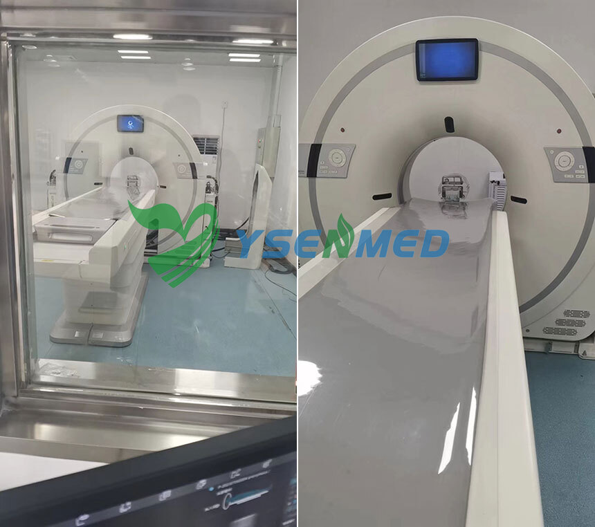 Escáner CT de 128 cortes YSENMED YSCT-128X en prueba antes de la entrega