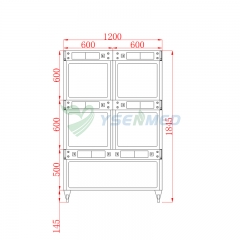 YSVET1845E YSENMED Veterinary Stainless Steel Cage for Exotic Pets