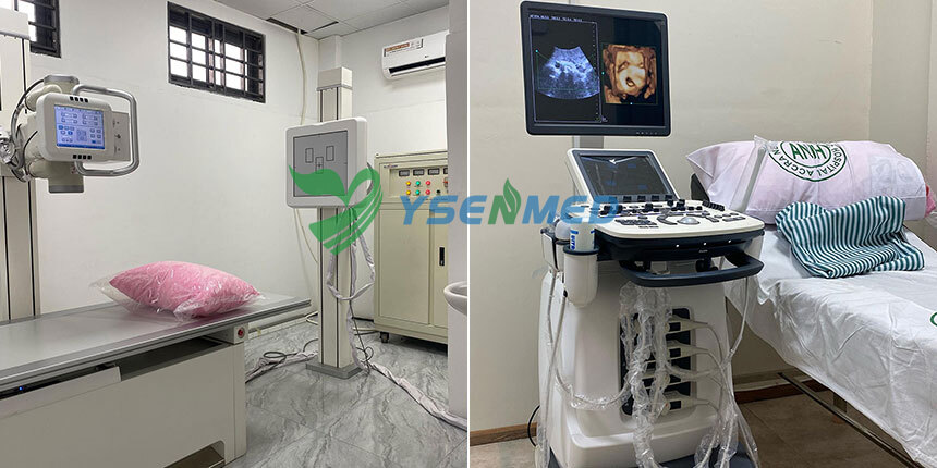 Система YSENMED YSX-iDR65 65 кВт, 800 мА DR и система цветного допплера YSB-S7 были успешно установлены и введены в эксплуатацию в больнице.