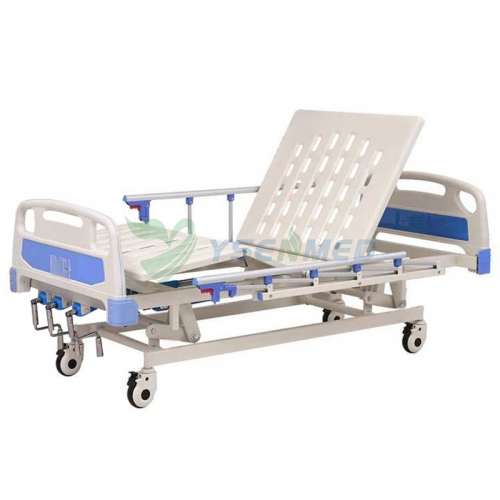 Cama de hospital manual de tres manivelas YSHB-HN03A