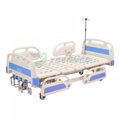 Cama de hospital manual de cinco manivelas YSHB-HN05B