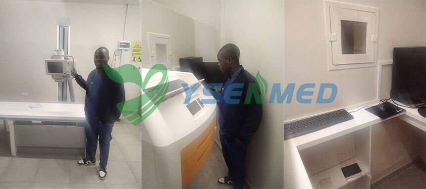 YSX500D 50kW digital x-ray system set up in a hospital in Zimbabwe