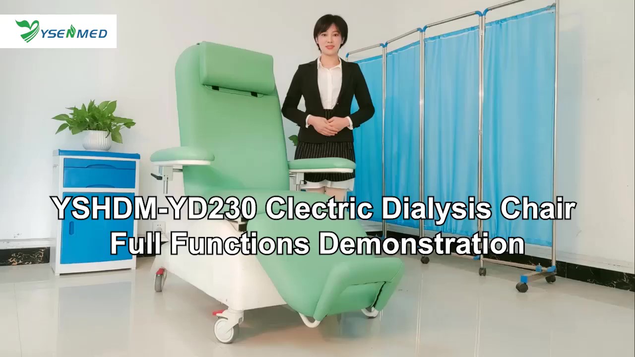 Nous partageons ici la vidéo de fonctionnement de la chaise de dialyse électrique YSENMED YSHDM-YD230.