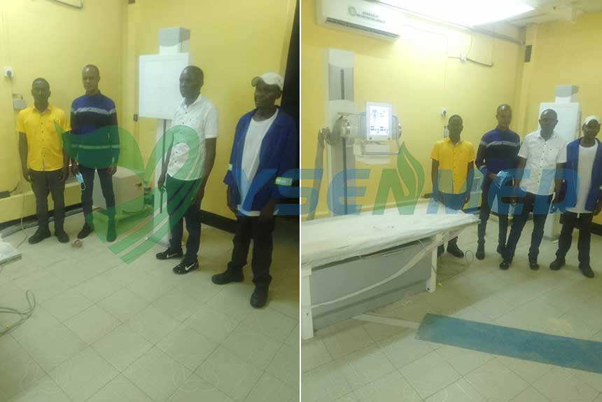 Instalación y depuración del sistema DR YSX500D finalizada en un hospital de Zambia