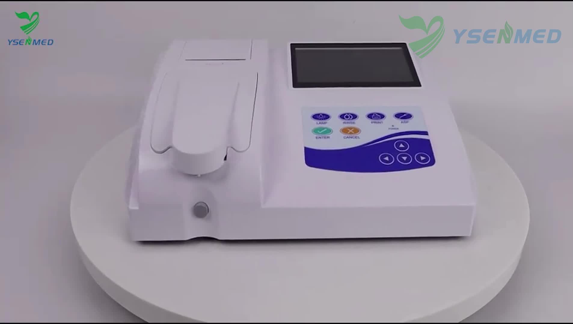 Operation video of YSENMED YSTE300C Semi-auto Biochemistry Analyzer