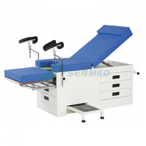 YSHB-GE1M Manual gynecology examination table with drawers