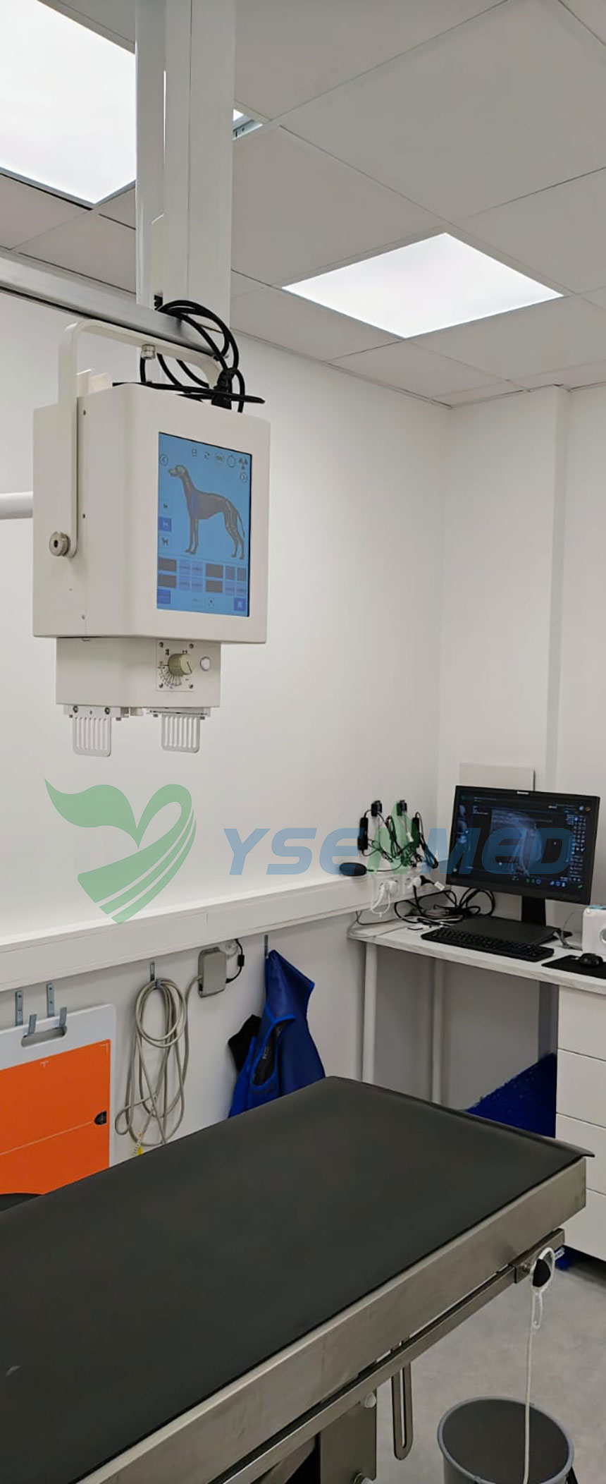 YSX056-PE VET portable DR system set up in a vet clinic in Norway