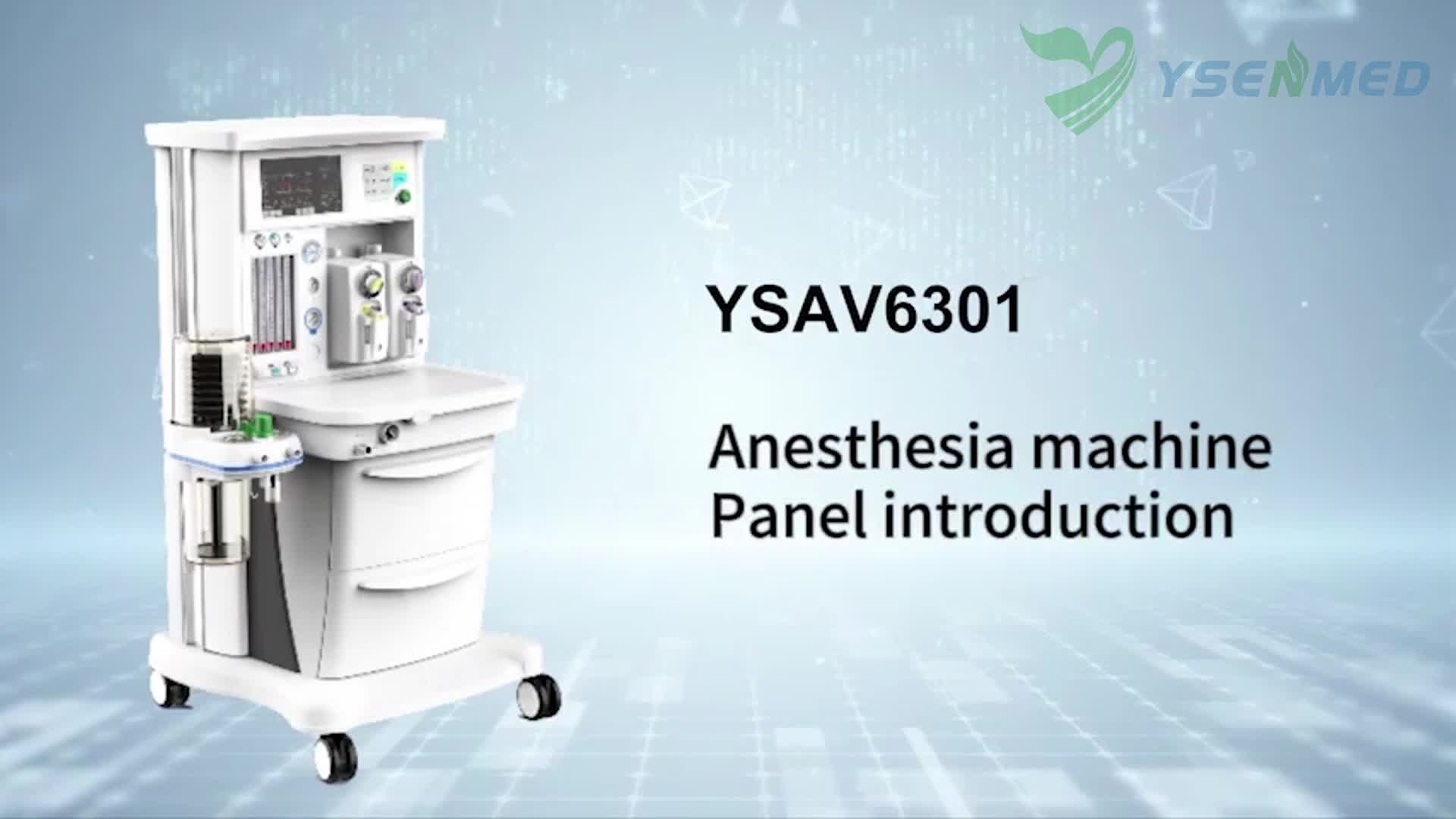 Operation panel introduction video of YSENMED YSAV6301 Medical Anesthesia System.