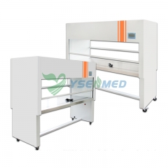 Лабораторный ламинарный бокс из нержавеющей стали с тремя рабочими местами и двумя боковыми стенками, вертикальный, модель YSTE-CJ-3F SS.